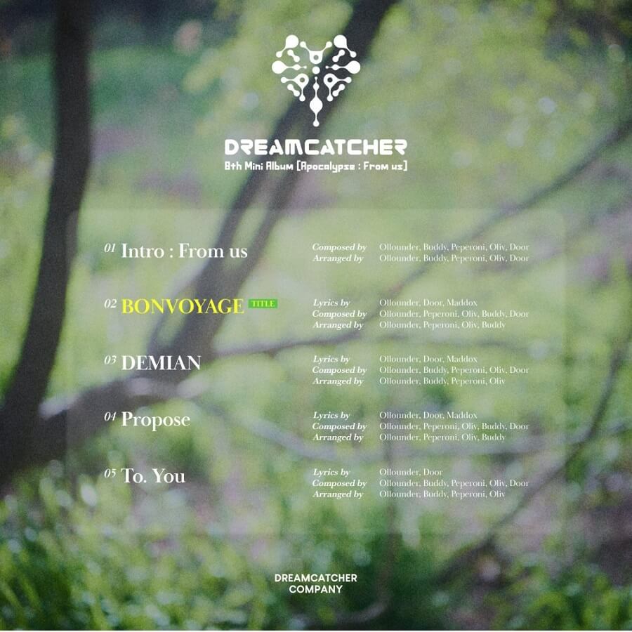 Dreamcatcher Trackliste 'Apocalypse From us'