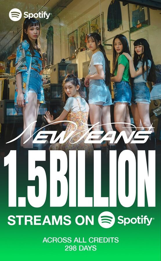 NewJeans 1.5 Milliarden Streams Spotify