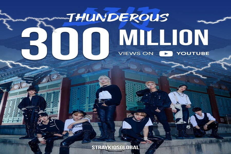 Stray Kids' Thunderous erreicht 300 Mio. Views!