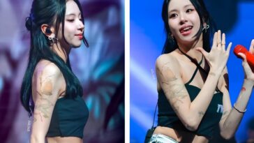 Chaeyoung von TWICE enthüllt kühn Tattoos während Konzert