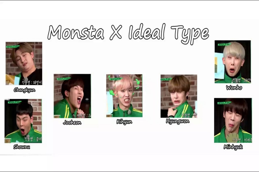 What are the Ideal Type of MONSTA X Members